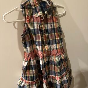 Polo by Ralph Lauren Kids Plaid Button Down dress - Red, Blue, Yellow